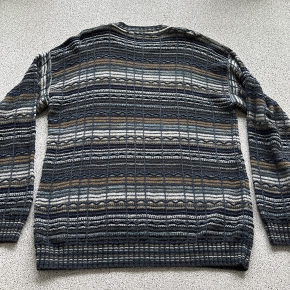 Vintage 90s Protege Collection 3D Knit Coogi Style Pullover Sweater Large Tall - Picture 16 of 16